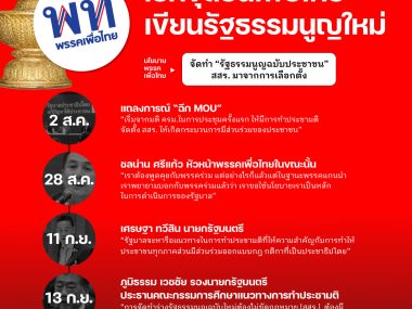 Pheu Thai's position on rewriting the constitution